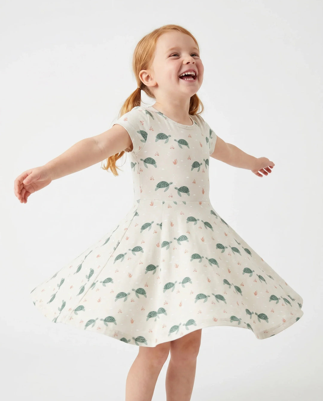 Little Sea Turtle Drift Bamboo Twirl Dress