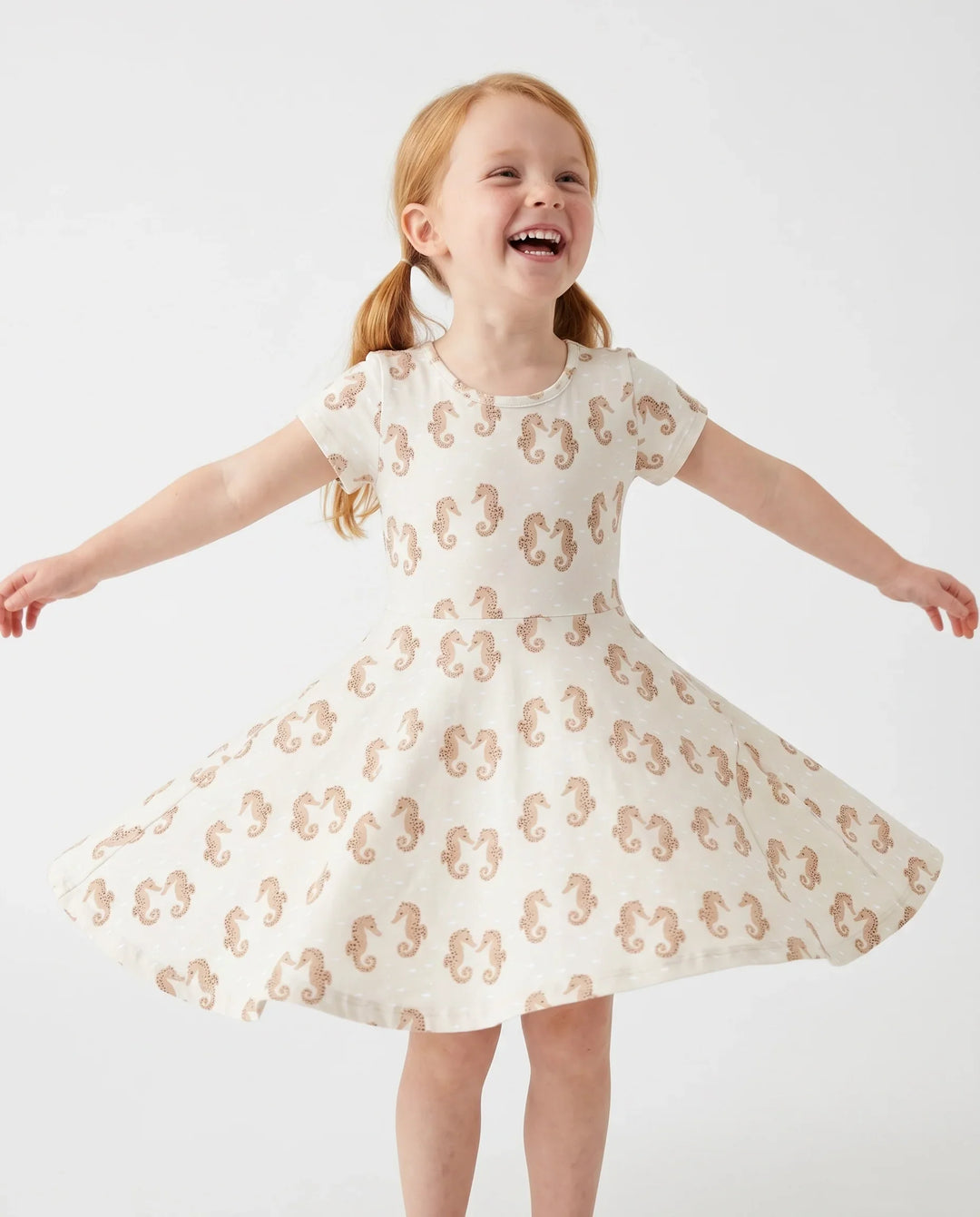 Little Seahorse Pairs Bamboo Twirl Dress