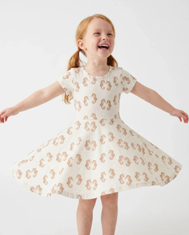 Little Seahorse Pairs Bamboo Twirl Dress