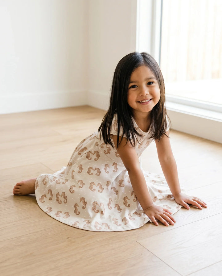 Little Seahorse Pairs Bamboo Twirl Dress