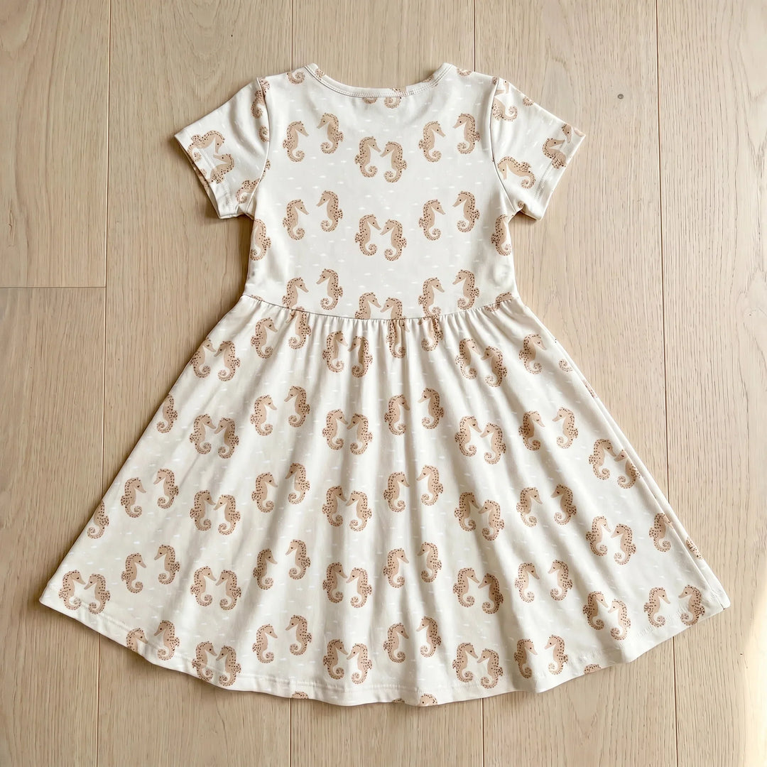 Little Seahorse Pairs Bamboo Twirl Dress