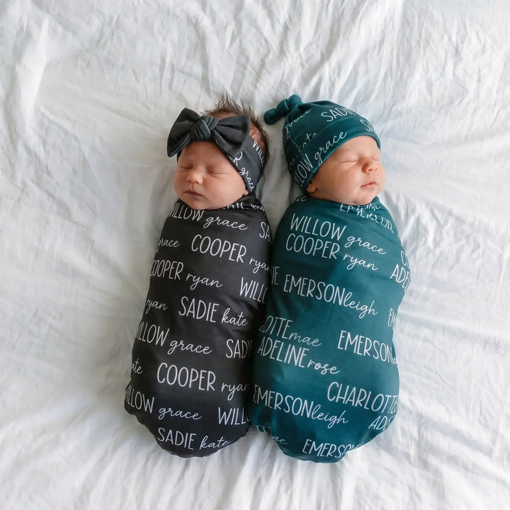 Personalized Baby Name Bamboo Swaddle Blanket