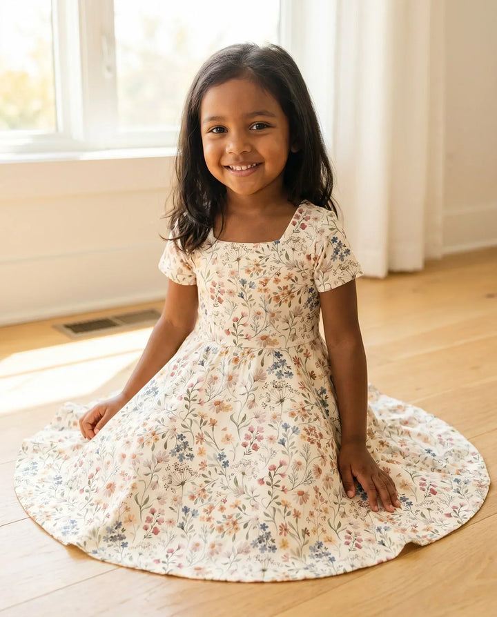 Wildflower Meadow Bliss Bamboo Twirl Dress