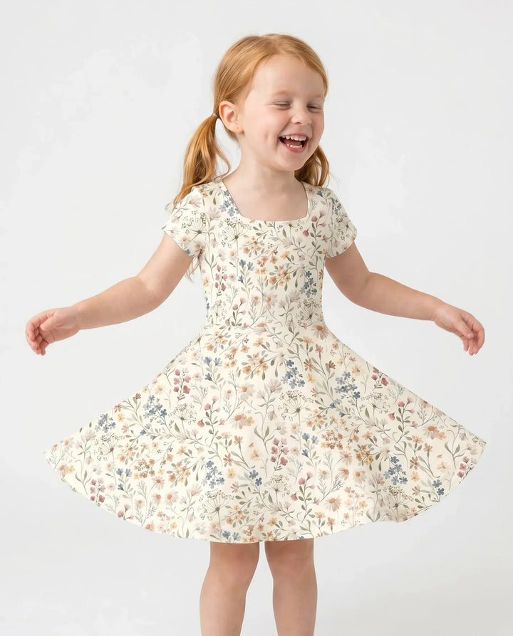 Wildflower Meadow Bliss Bamboo Twirl Dress