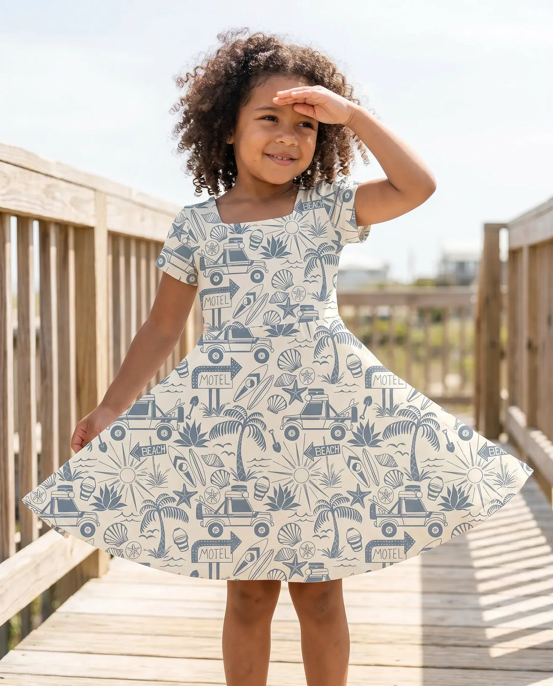 Coastal Road Trip Bamboo Twirl Dress