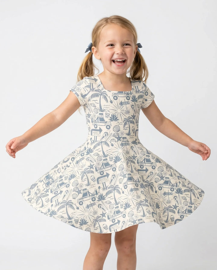 Coastal Road Trip Bamboo Twirl Dress