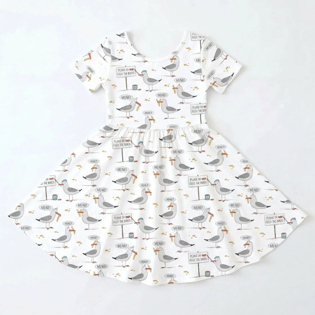 Mine Seagull Snack Bamboo Twirl Dress