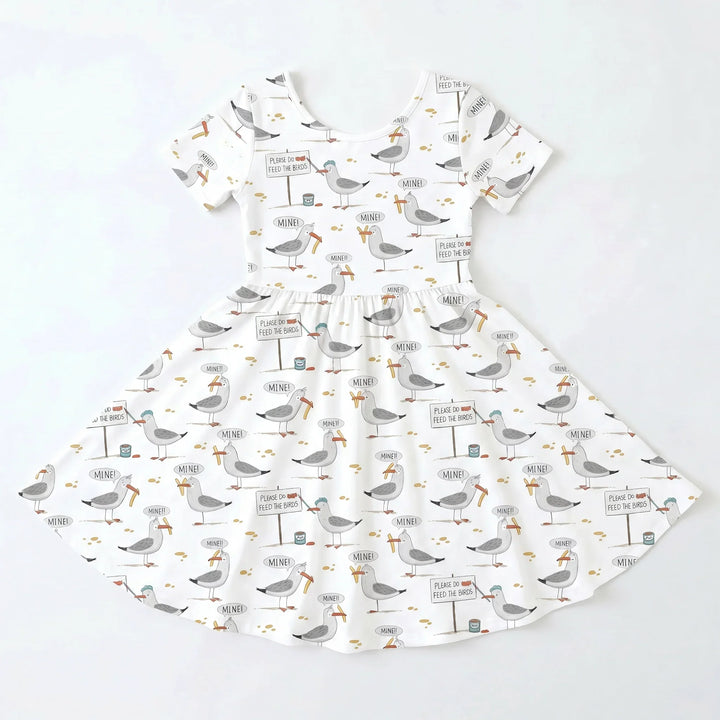 Mine Seagull Snack Bamboo Twirl Dress