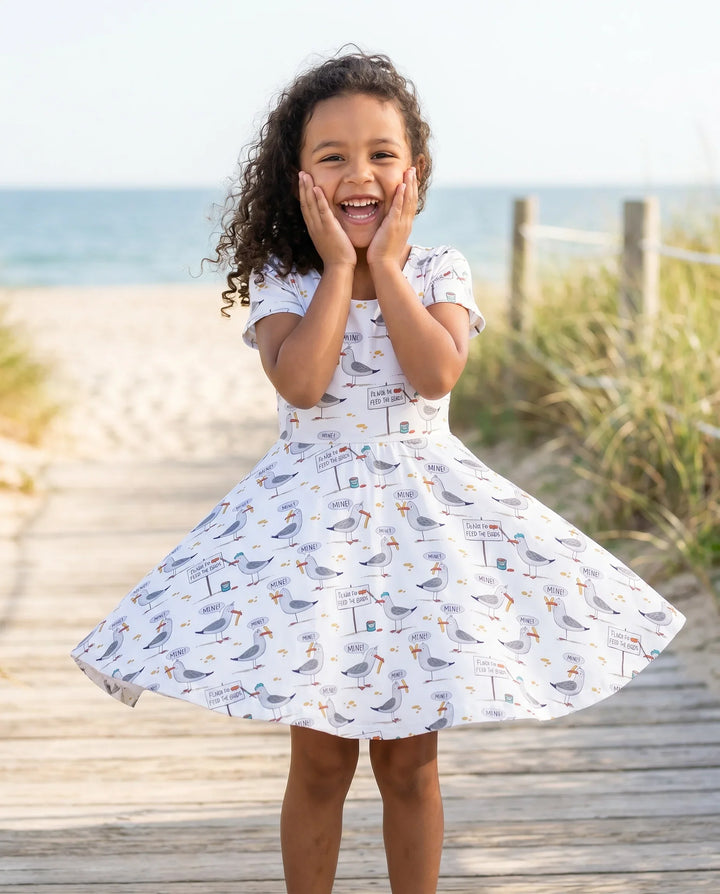 Mine Seagull Snack Bamboo Twirl Dress