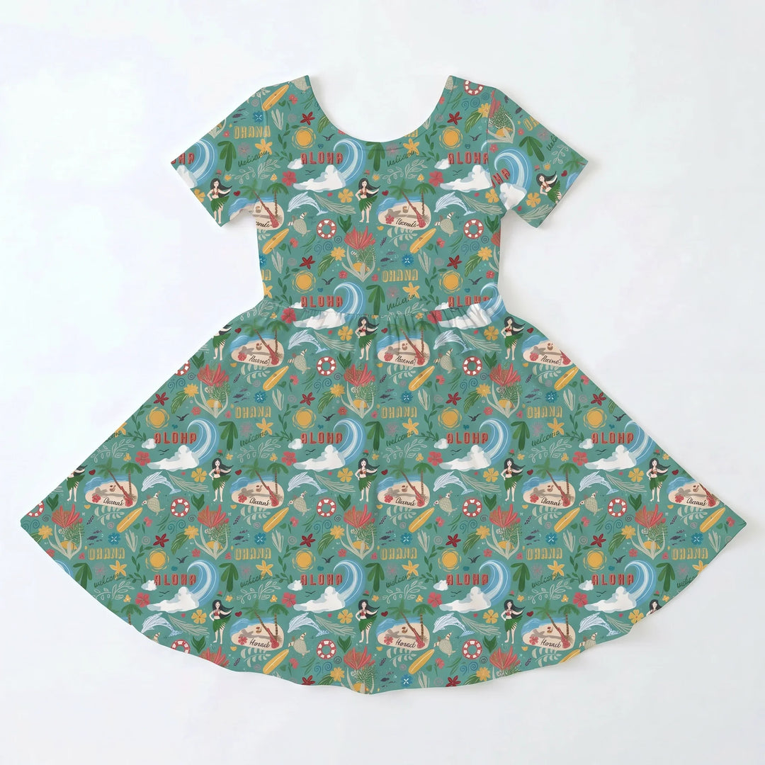 Aloha Island Escape Bamboo Twirl Dress