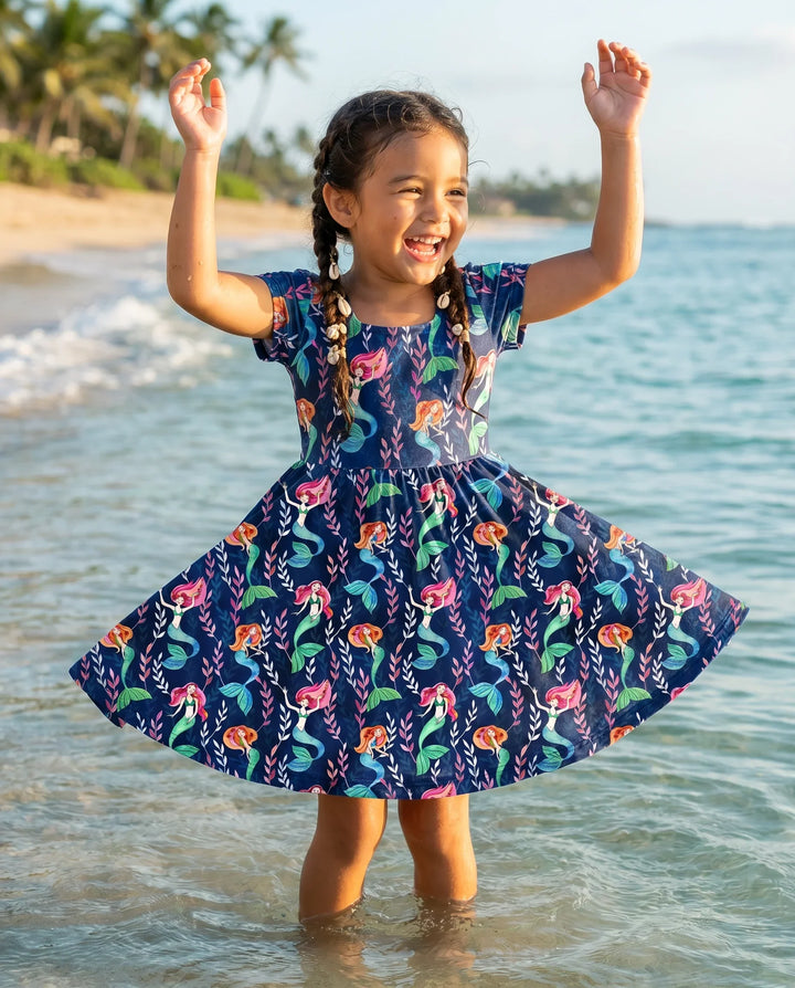 Enchanted Mermaid Reef Bamboo Twirl Dress