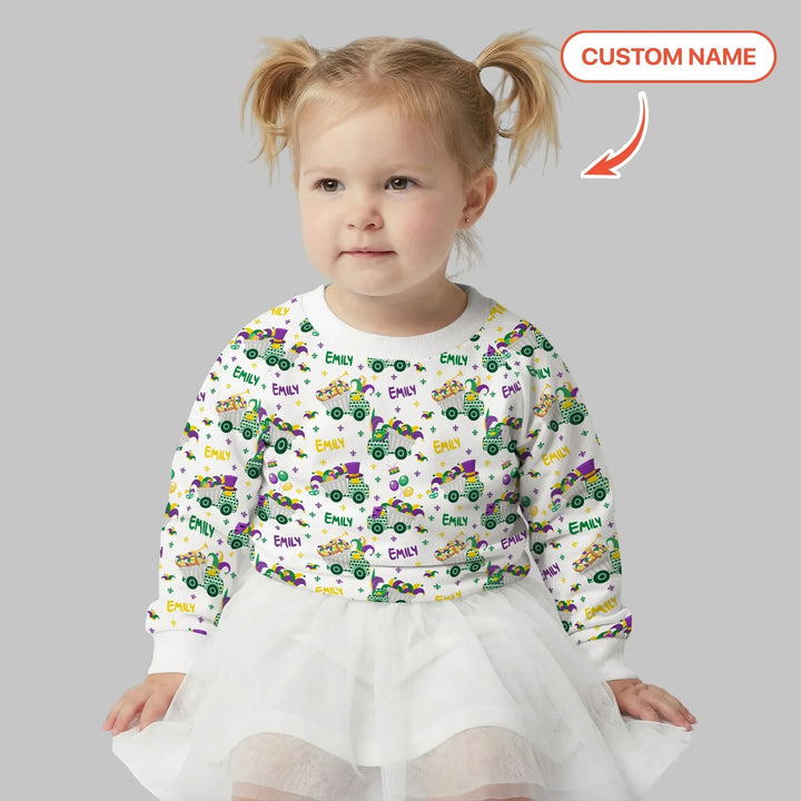 Mardi Gras Trucks Bamboo Crewneck Sweatshirt