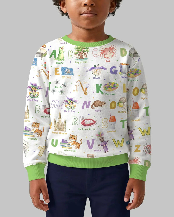 Alphabet of Lousiana Bamboo Crewneck Sweatshirt