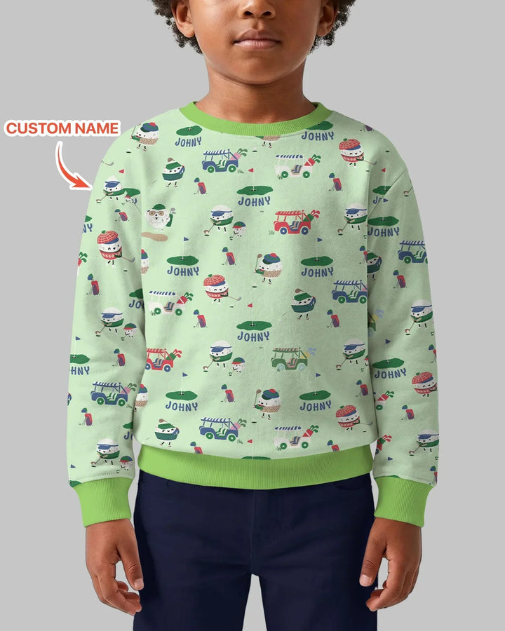 Cute Golf ball Bamboo Crewneck Sweatshirt
