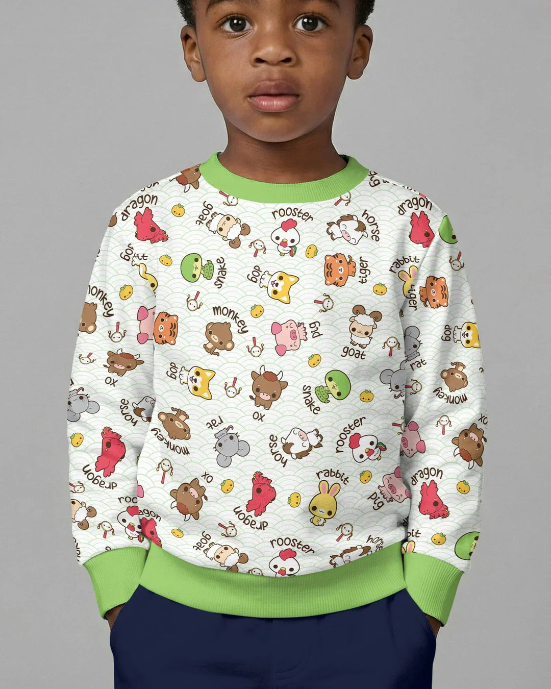 Kawaii Zodiac Bamboo Crewneck Sweatshirt