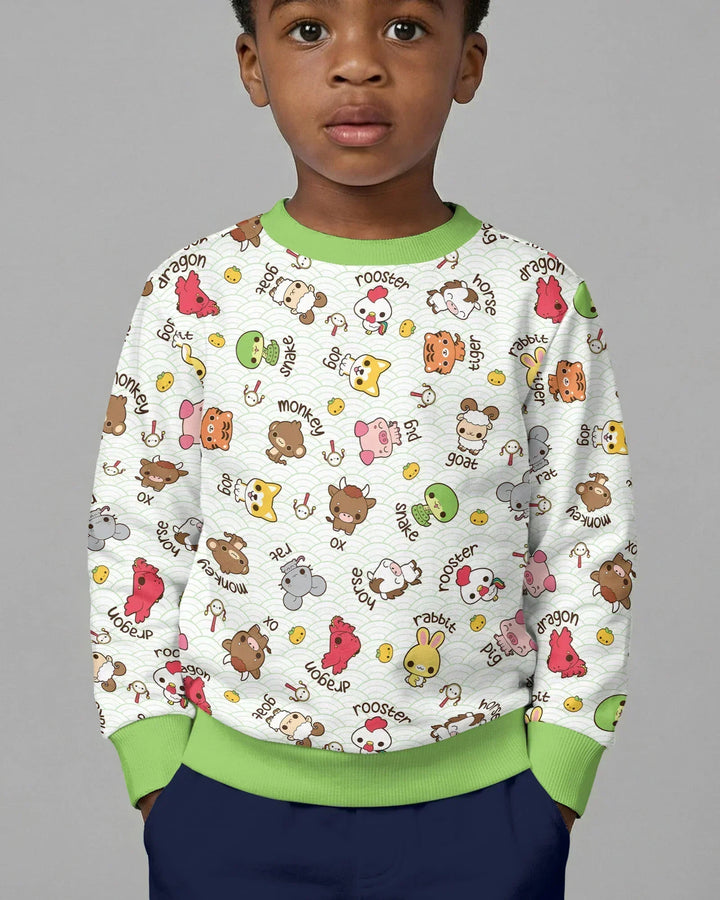 Kawaii Zodiac Bamboo Crewneck Sweatshirt