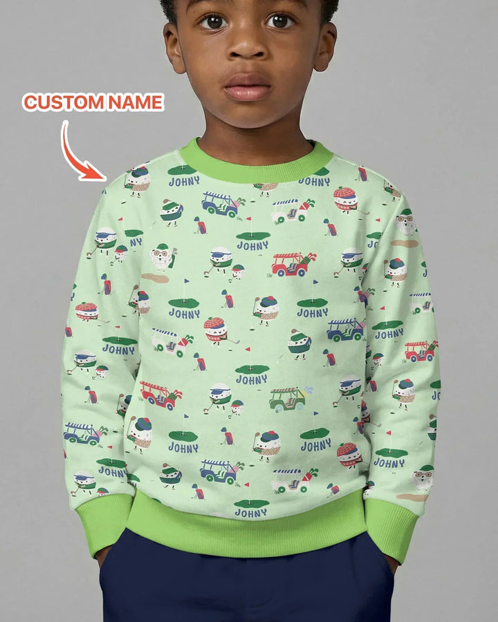 Cute Golf ball Bamboo Crewneck Sweatshirt