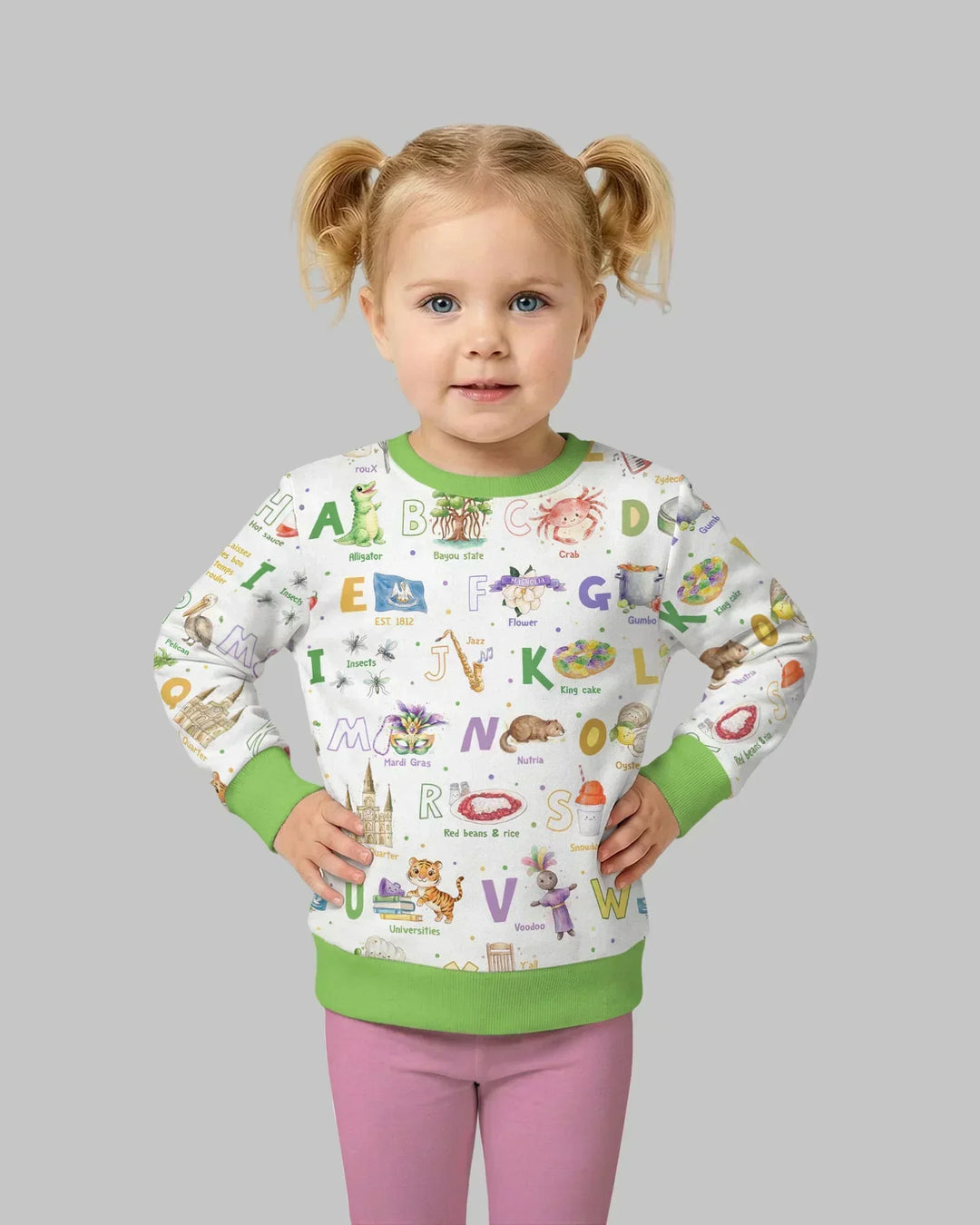 Alphabet of Lousiana Bamboo Crewneck Sweatshirt