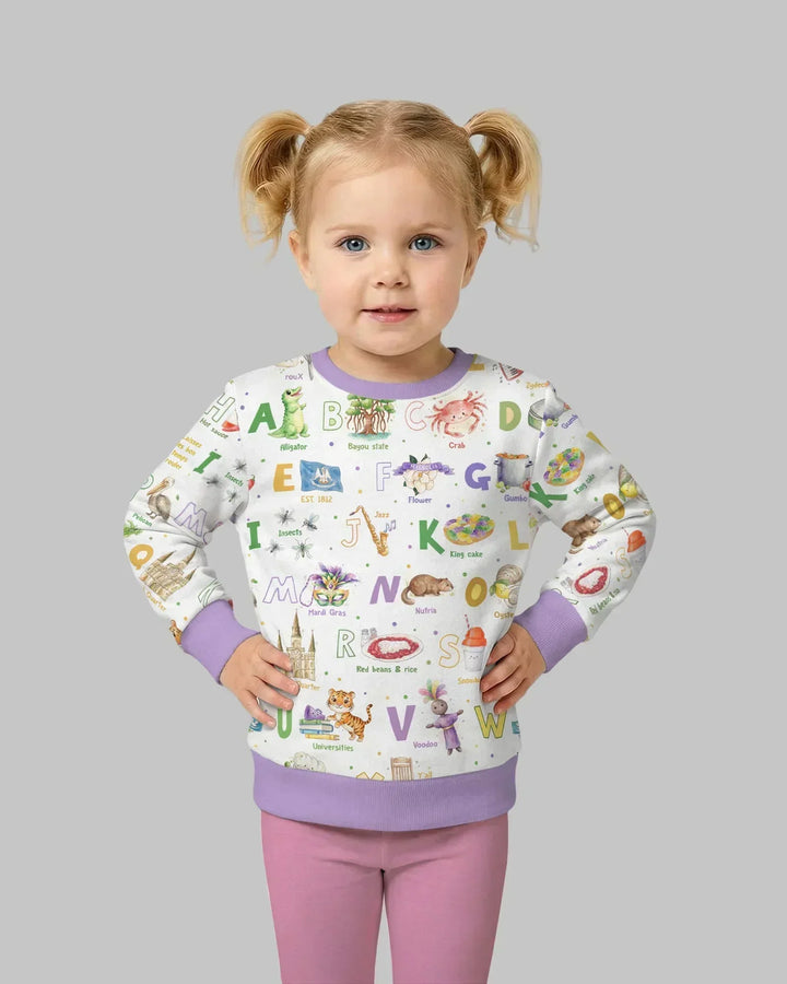 Alphabet of Lousiana Bamboo Crewneck Sweatshirt