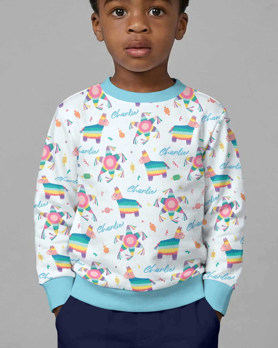 Custom Name Smash the Pinata Bamboo Crewneck Sweatshirt