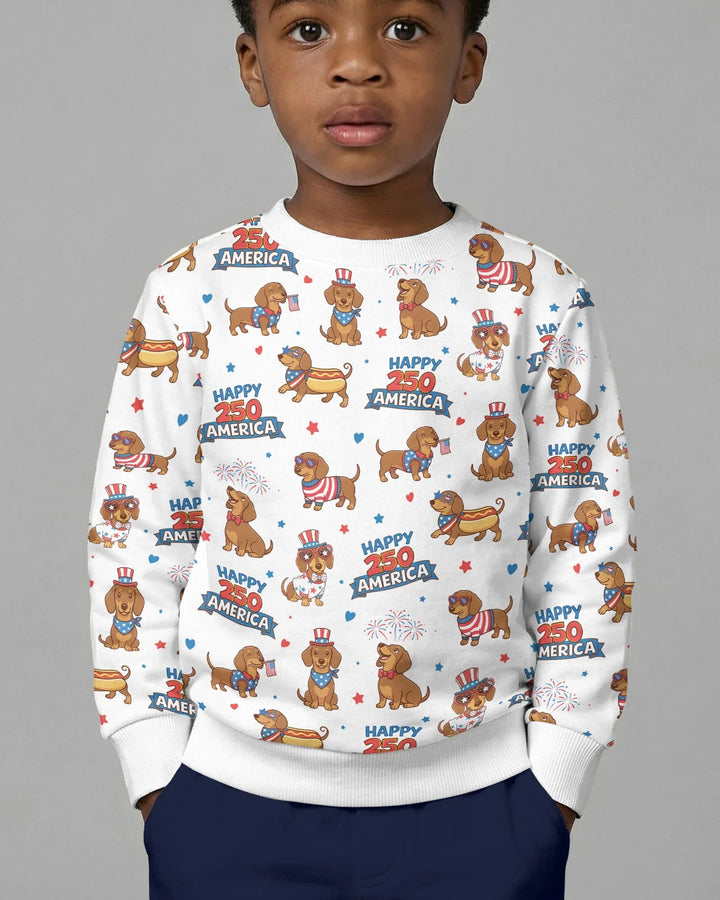 Red, White & Wiener Bamboo Crewneck Sweatshirt