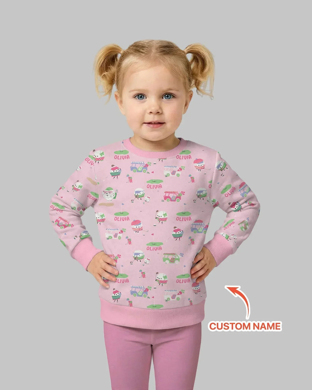 Cute Golf ball Bamboo Crewneck Sweatshirt