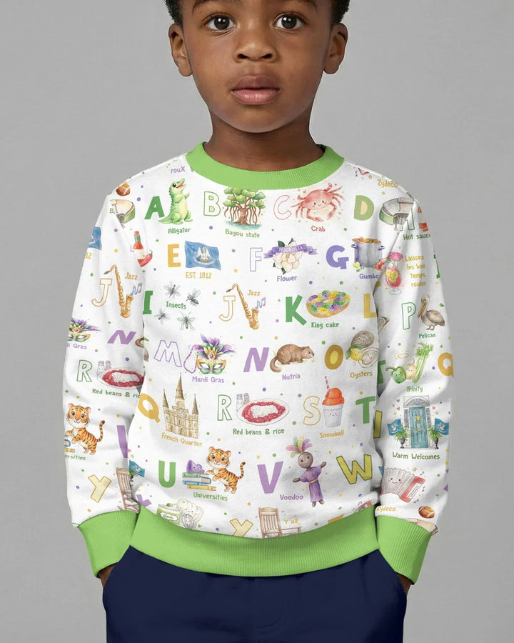 Alphabet of Lousiana Bamboo Crewneck Sweatshirt