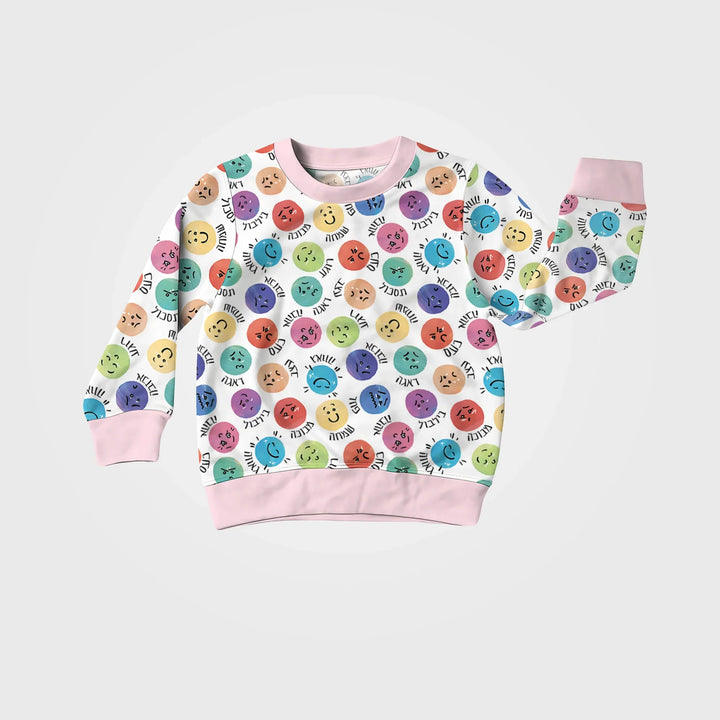 My Emotions Hebrew Bamboo Crewneck Sweatshirt