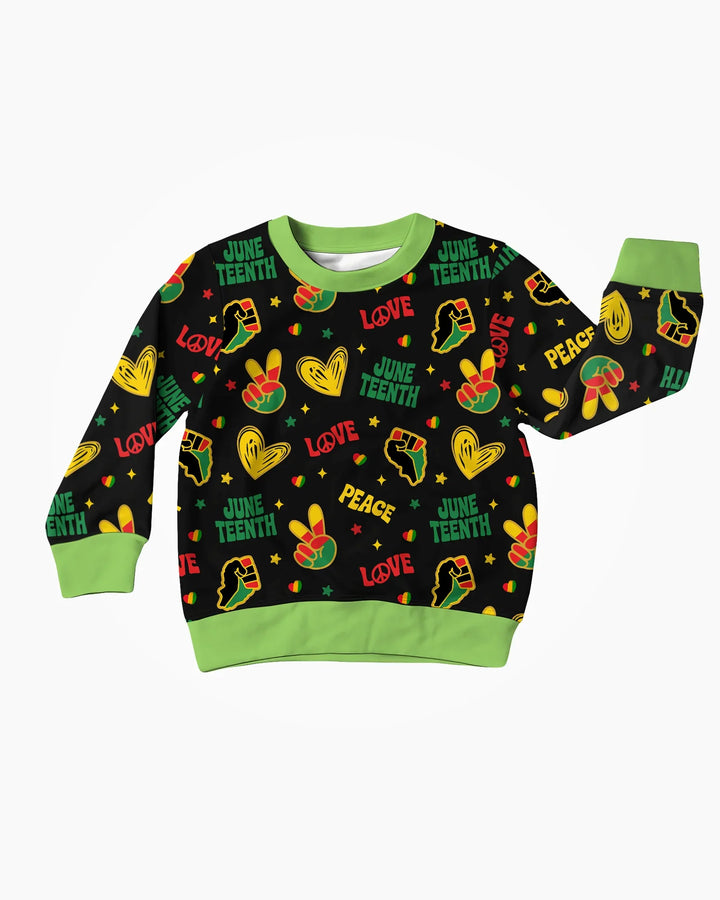 Peace Love Juneteenth Bamboo Crewneck Sweatshirt