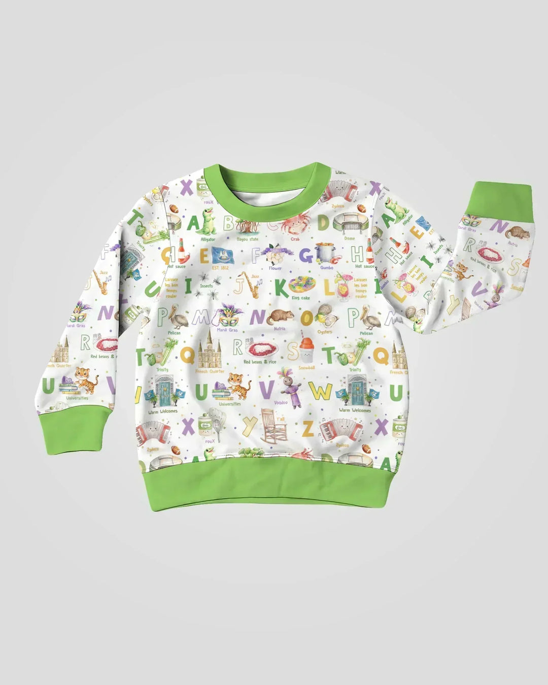 Alphabet of Lousiana Bamboo Crewneck Sweatshirt