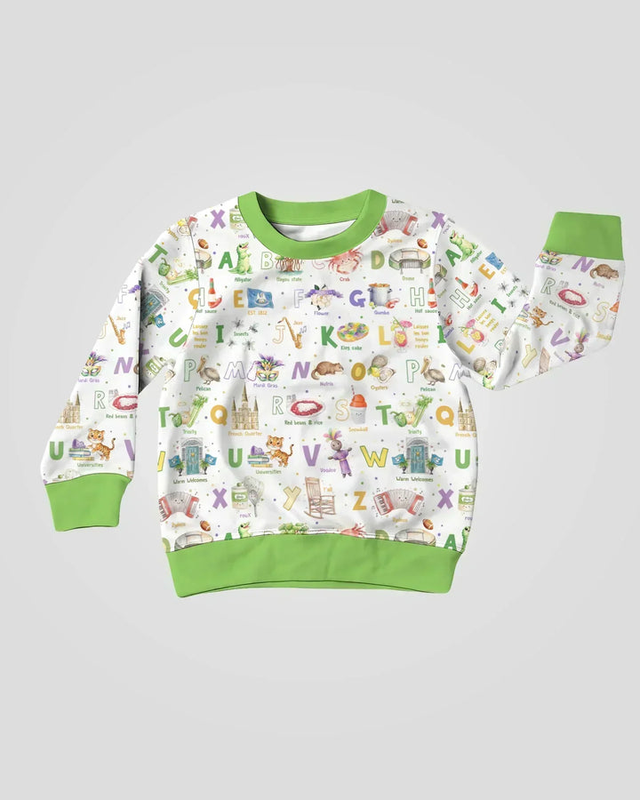 Alphabet of Lousiana Bamboo Crewneck Sweatshirt