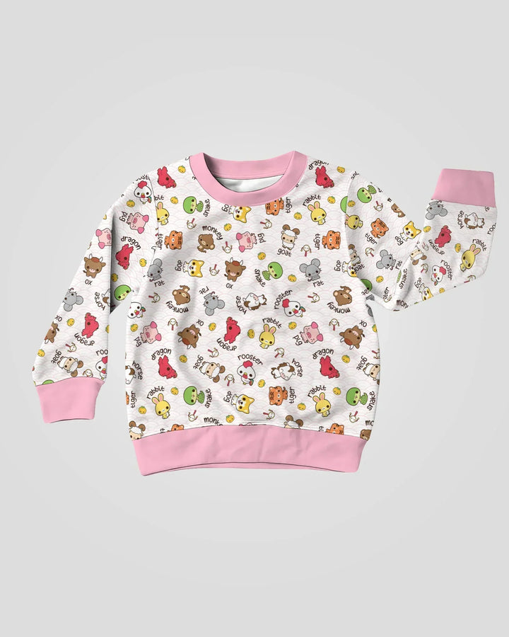 Kawaii Zodiac Bamboo Crewneck Sweatshirt