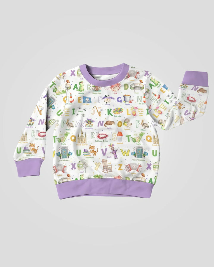 Alphabet of Lousiana Bamboo Crewneck Sweatshirt