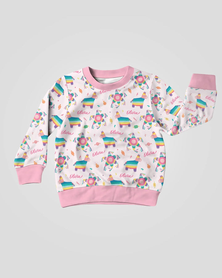 Custom Name Smash the Pinata Bamboo Crewneck Sweatshirt