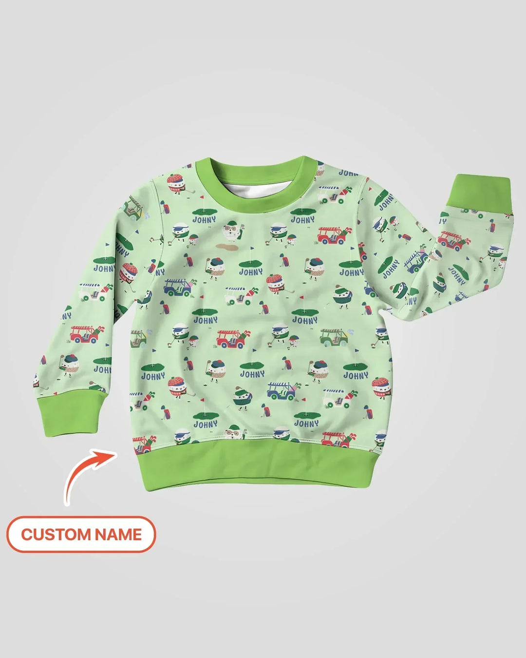 Cute Golf ball Bamboo Crewneck Sweatshirt