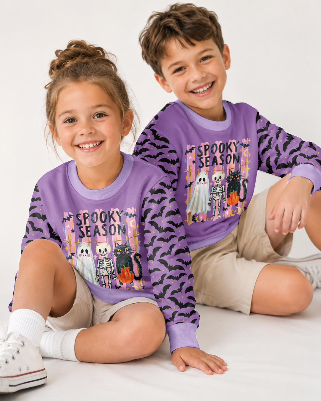 Bats & Boos Family Matching Bamboo Crewneck Sweatshirt