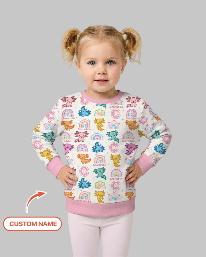 Axololt Custom Name Bamboo Crewneck Sweatshirt