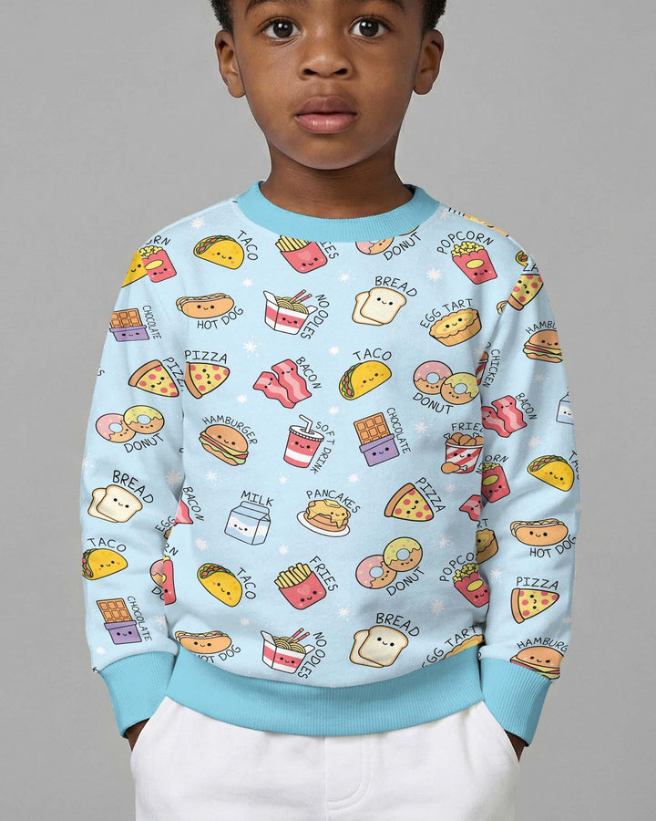 Kawaii Yummy Food Bamboo Crewneck Sweatshirt