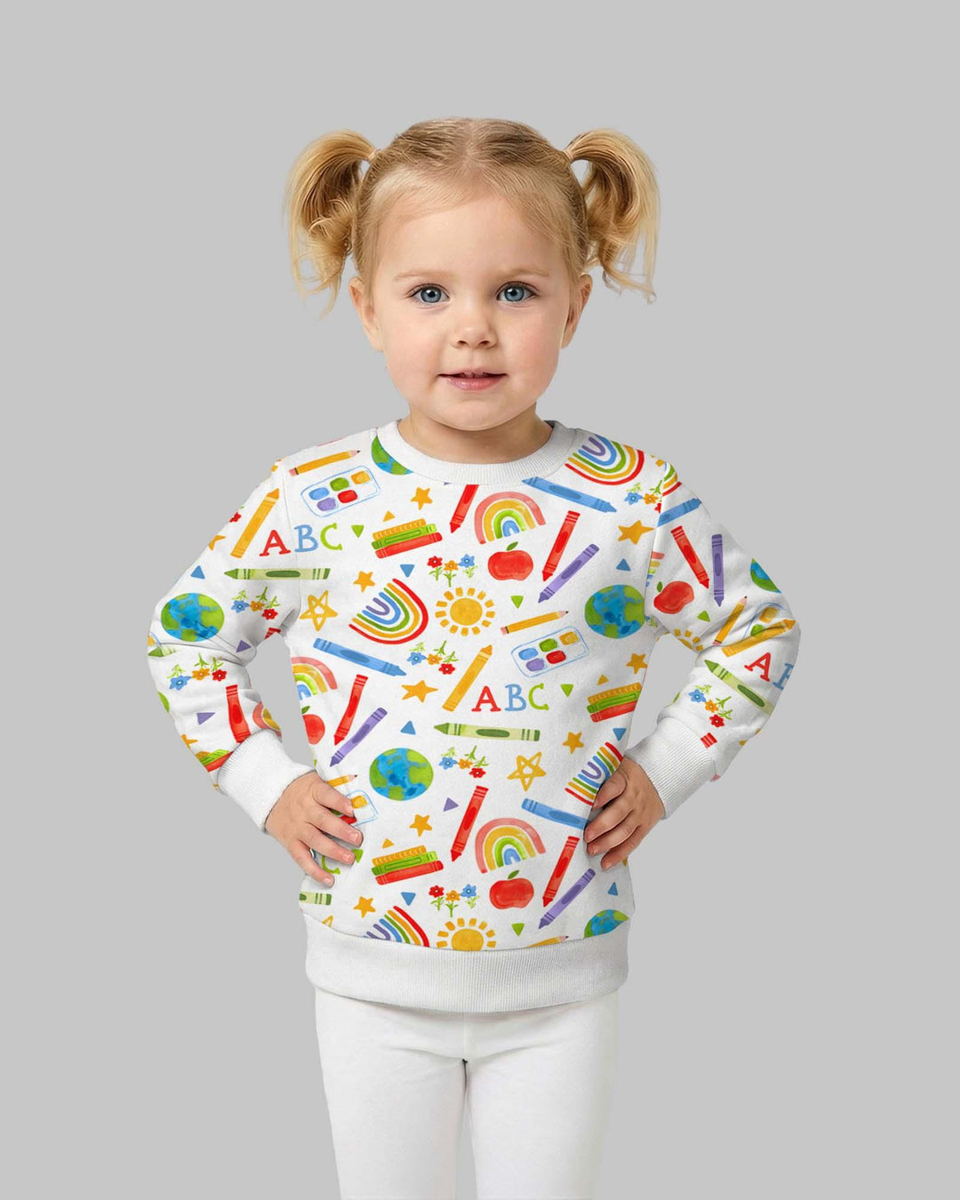 School Scribbles Bamboo Crewneck Sweatshirt