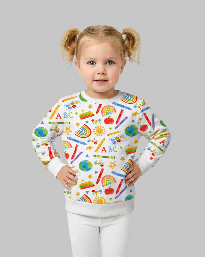 School Scribbles Bamboo Crewneck Sweatshirt