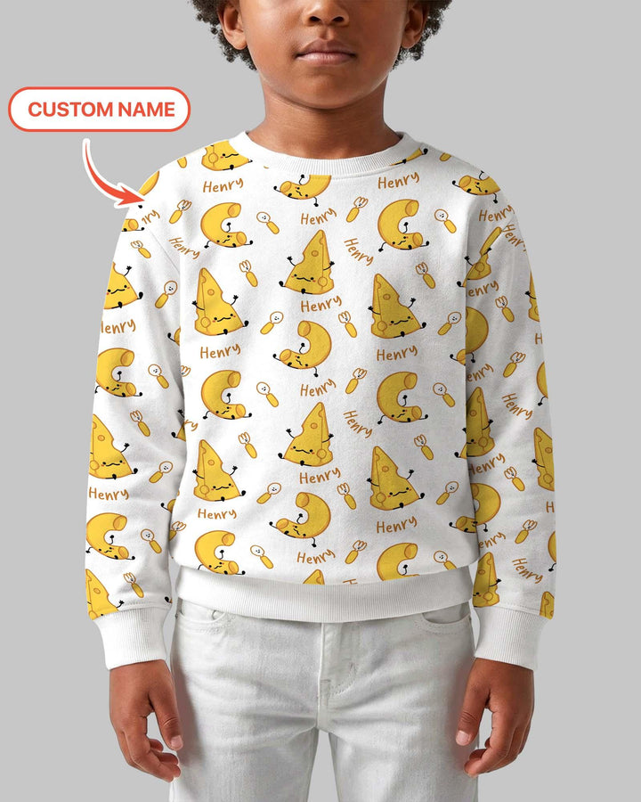 Custom Name Mac & Cheese Club Bamboo Crewneck Sweatshirt