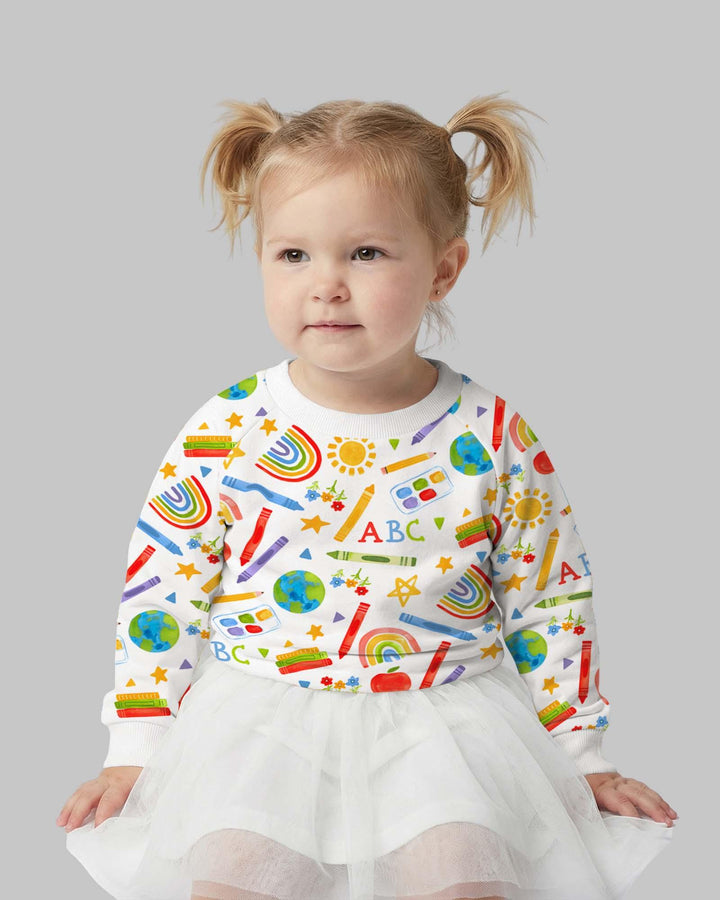 School Scribbles Bamboo Crewneck Sweatshirt