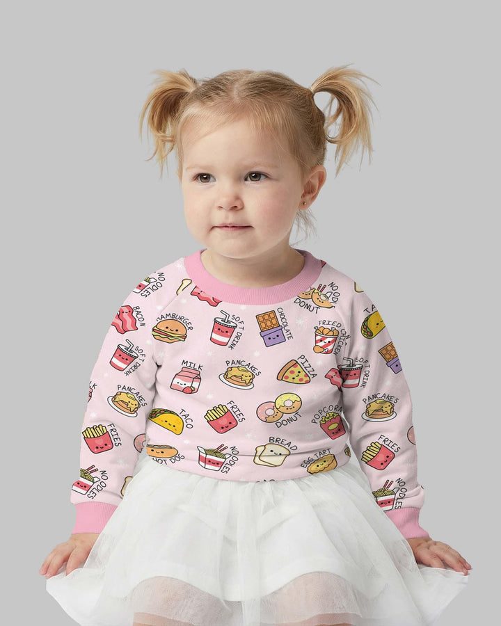 Kawaii Yummy Food Bamboo Crewneck Sweatshirt