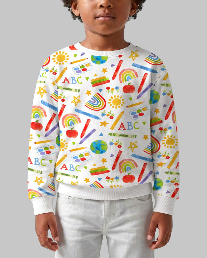 School Scribbles Bamboo Crewneck Sweatshirt