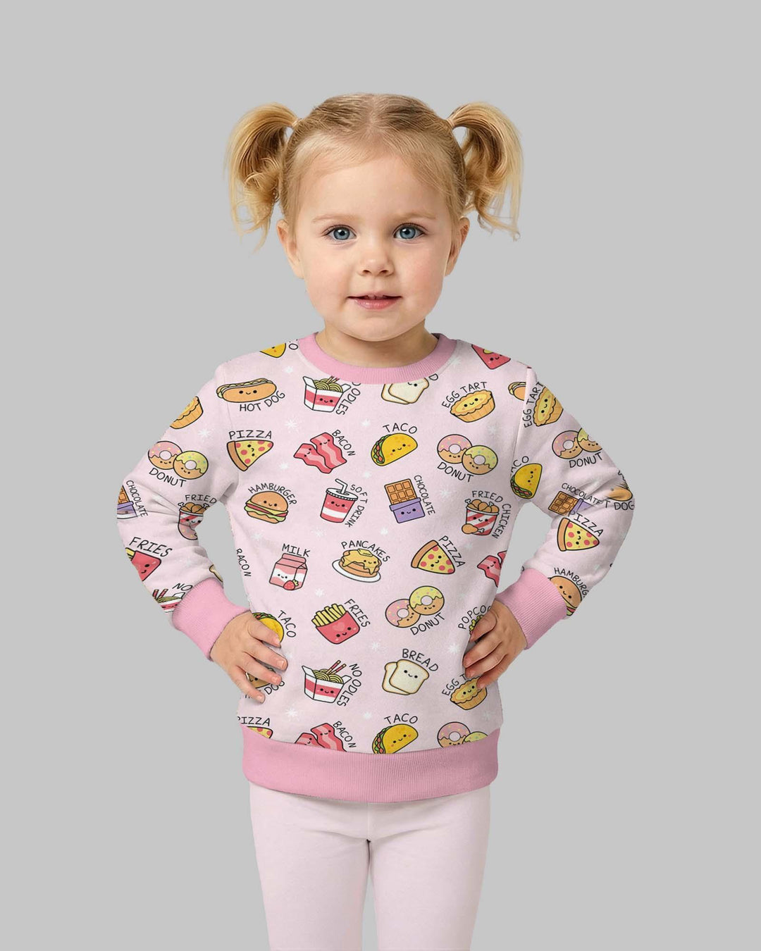 Kawaii Yummy Food Bamboo Crewneck Sweatshirt