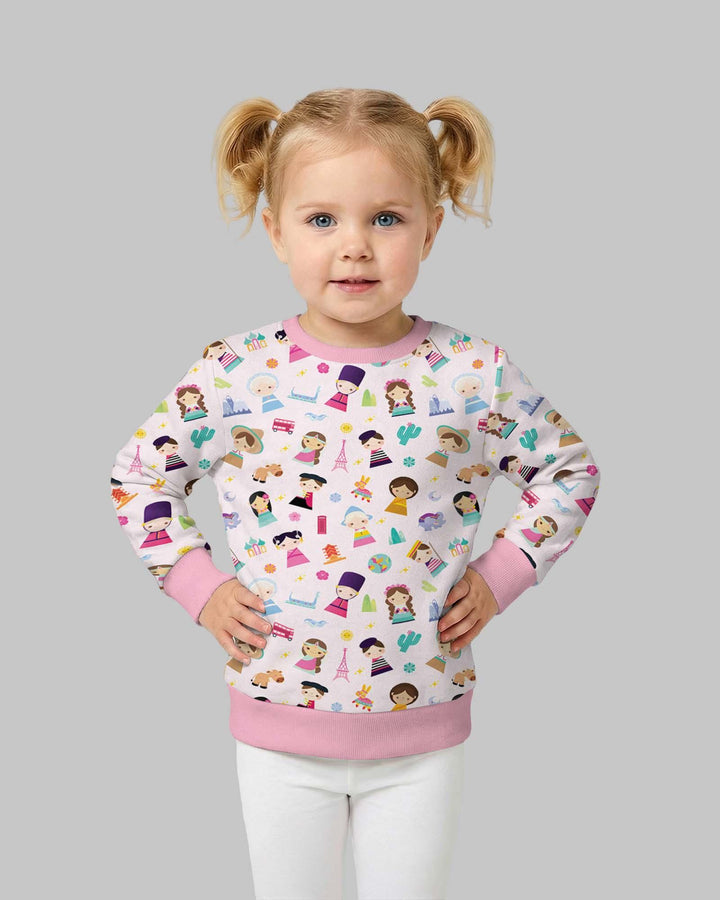 Tiny Friends Around the World Bamboo Crewneck Sweatshirt