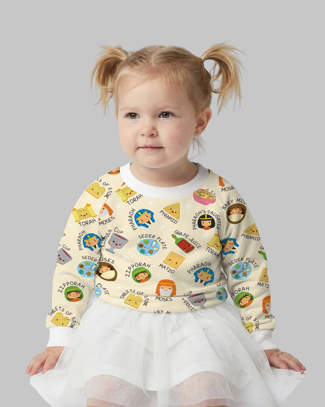 Cute Passover Characters Bamboo Crewneck Sweatshirt