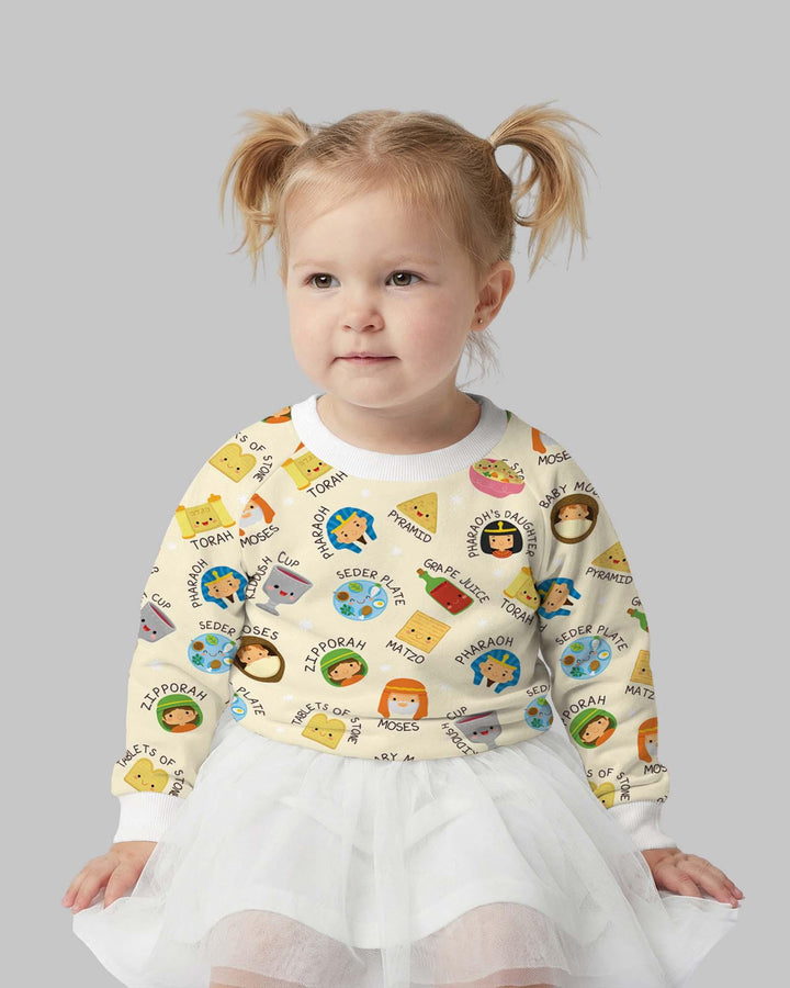 Cute Passover Characters Bamboo Crewneck Sweatshirt