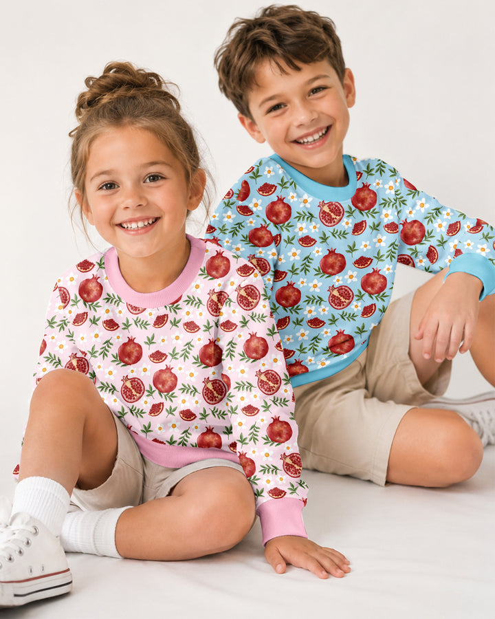 Pomegranate Garden Joy Family Matching Bamboo Crewneck Sweatshirt