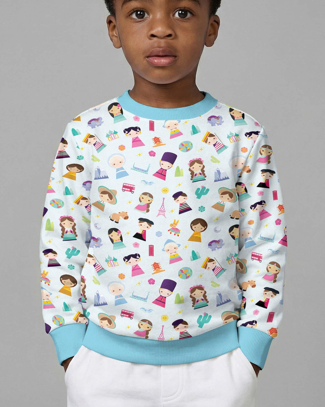 Tiny Friends Around the World Bamboo Crewneck Sweatshirt